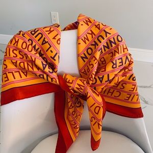 Hermes silk 35" scarf, "Les Sources de la Vie"